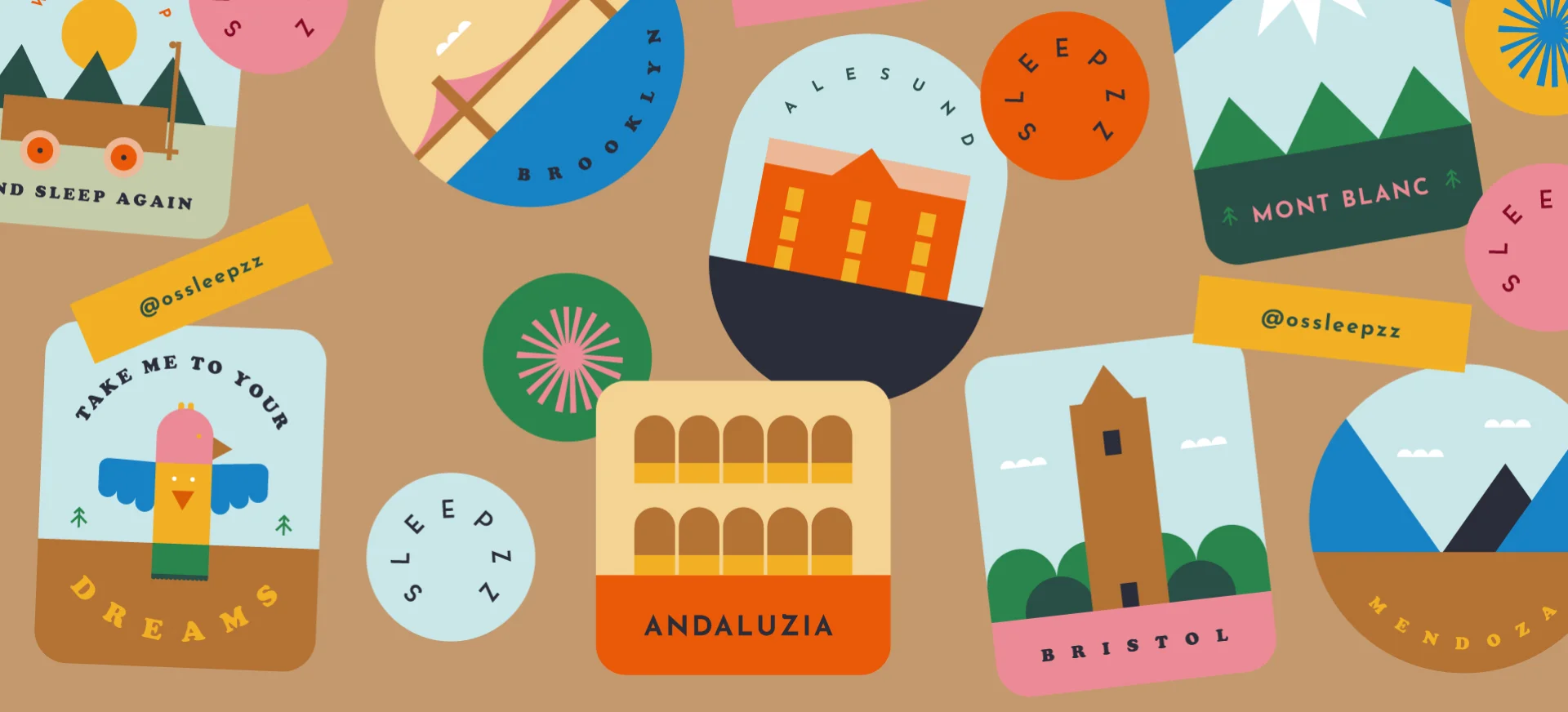 Sleepzz pra viagem: Stickers